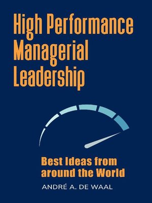cover image of High Performance Managerial Leadership